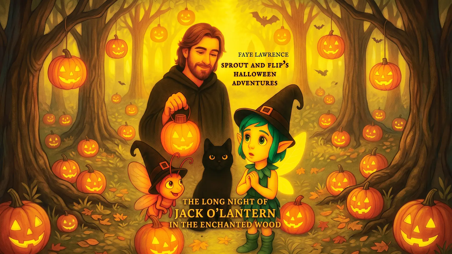 Sprout, the curious little fairy, and Flip, the ever-determined – and always trouble-finding – butterfly, embark on six extraordinary adventures to find the magical pumpkin lantern that can guide Jack, the cursed wanderer, home.