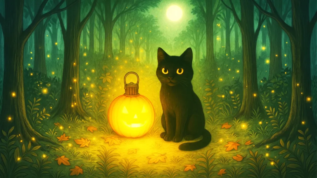 When we first imagined the world of our Halloween storybook, we knew it needed more than just illustrations and rhymes. It needed a doorway. A soft threshold. A hush before the magic.