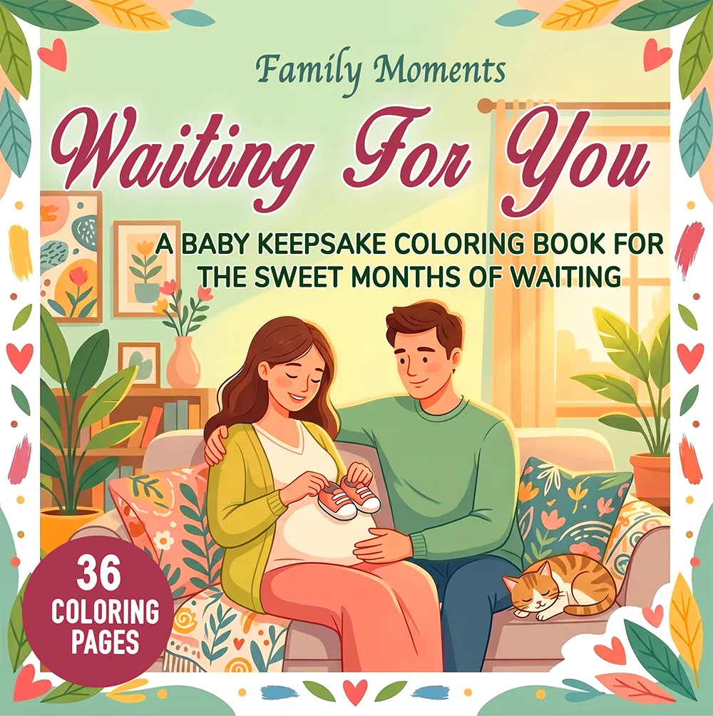 Pregnancy Keepsake Coloring Book – Waiting For You