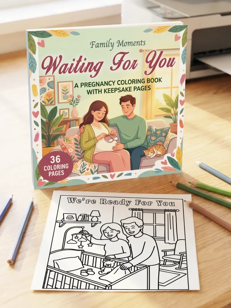We Are Waiting For You, A Pregnancy Keepsake and Memory Coloring Book
