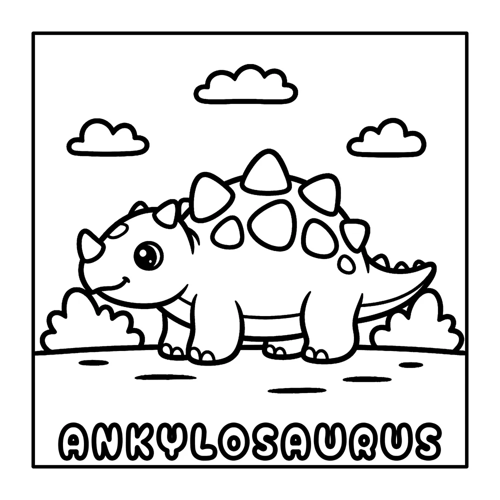 Cute Dinosaurs & Prehistoric Animals Coloring Pages