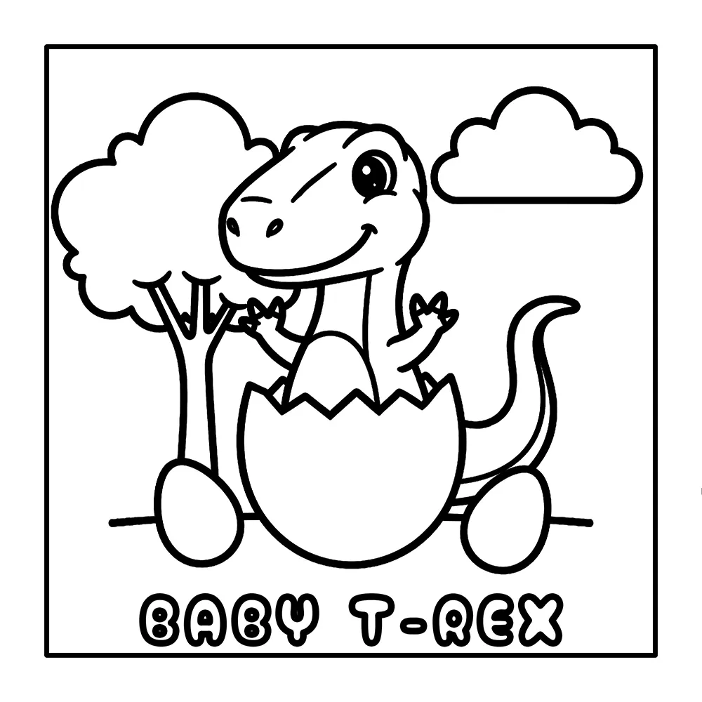 Cute Dinosaurs & Prehistoric Animals Coloring Pages
