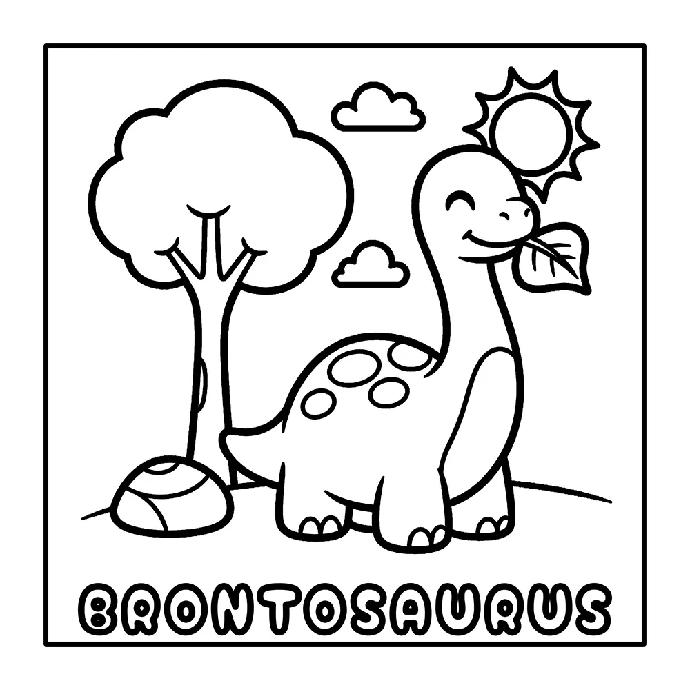 Cute Dinosaurs & Prehistoric Animals Coloring Pages