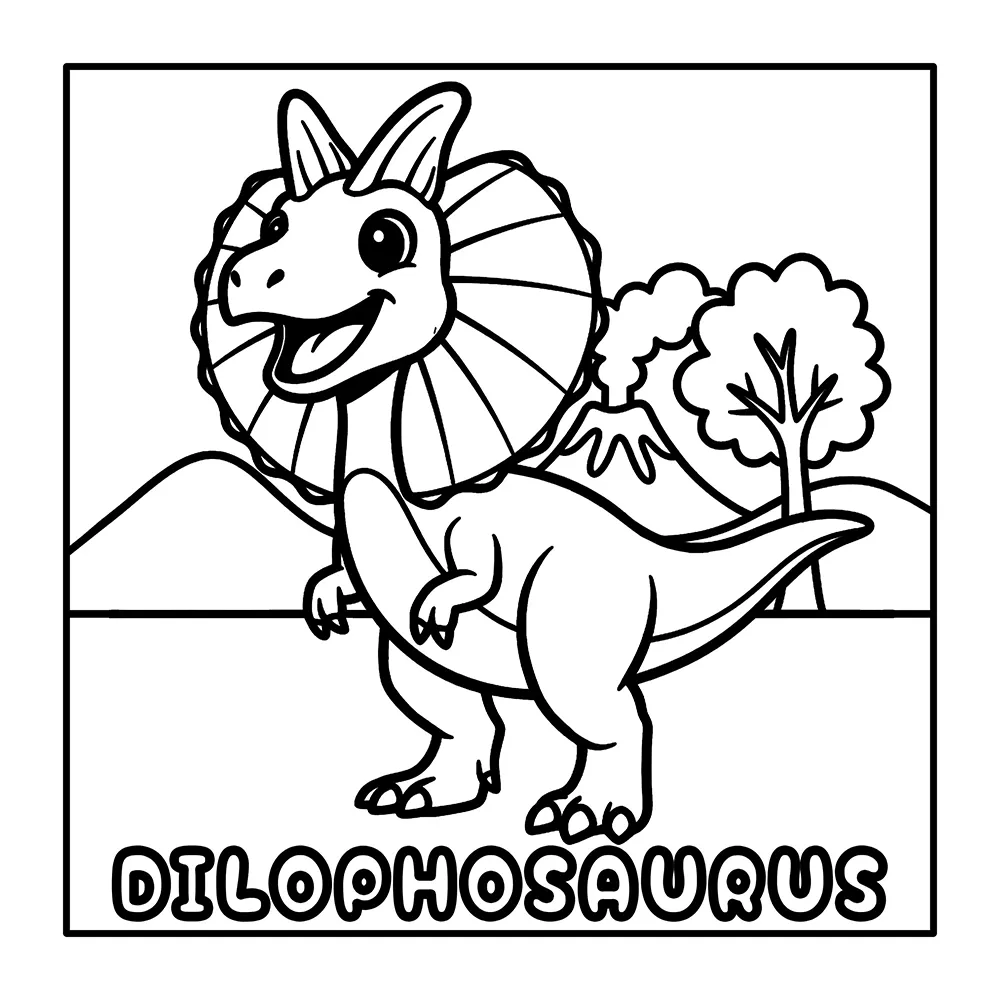 Cute Dinosaurs & Prehistoric Animals Coloring Pages