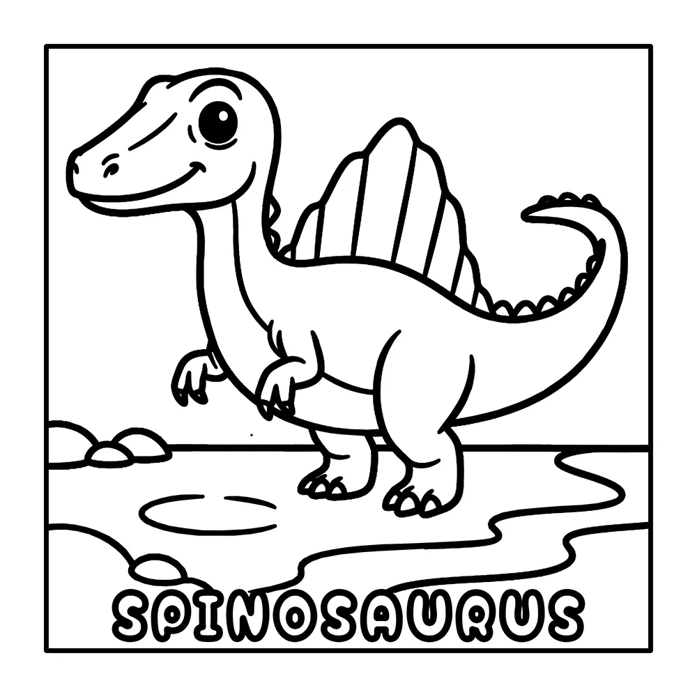 Cute Dinosaurs & Prehistoric Animals Coloring Pages