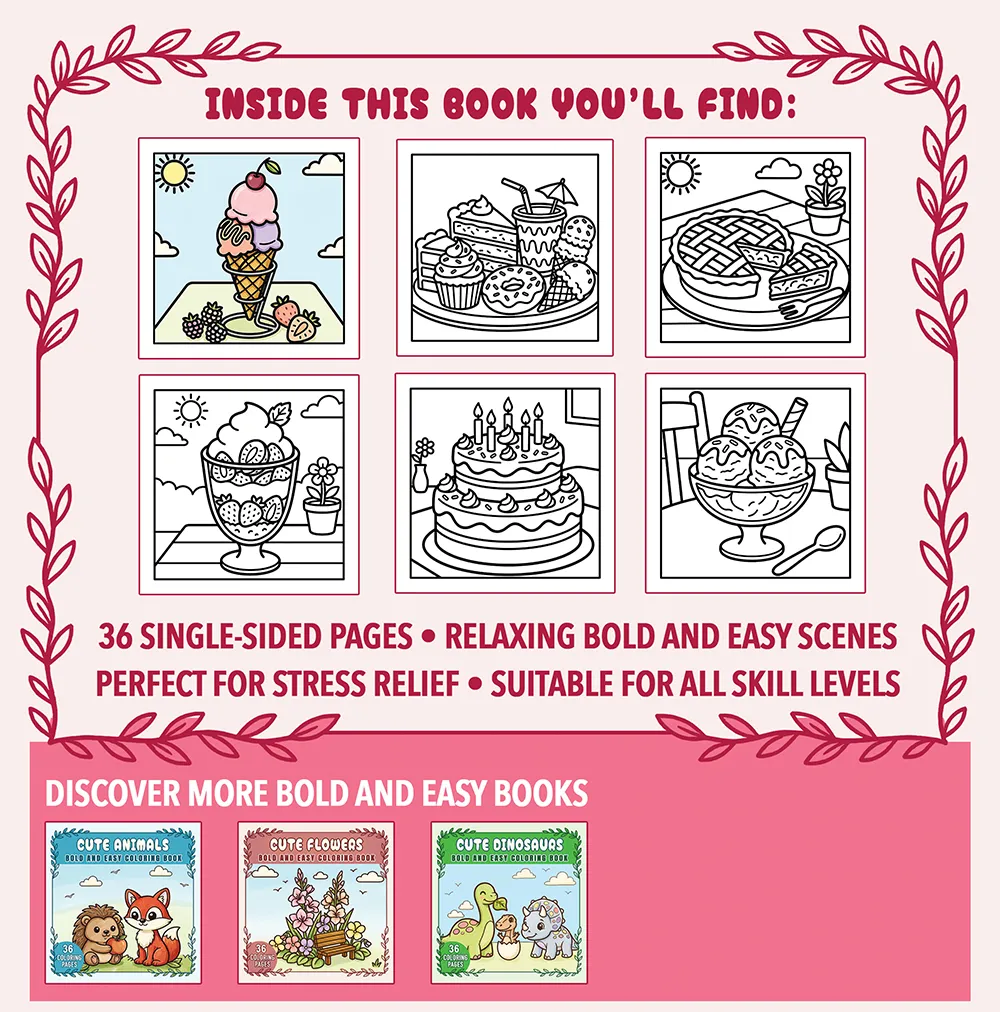 Sweet Treats – Bold and Easy Digital Coloring Pages