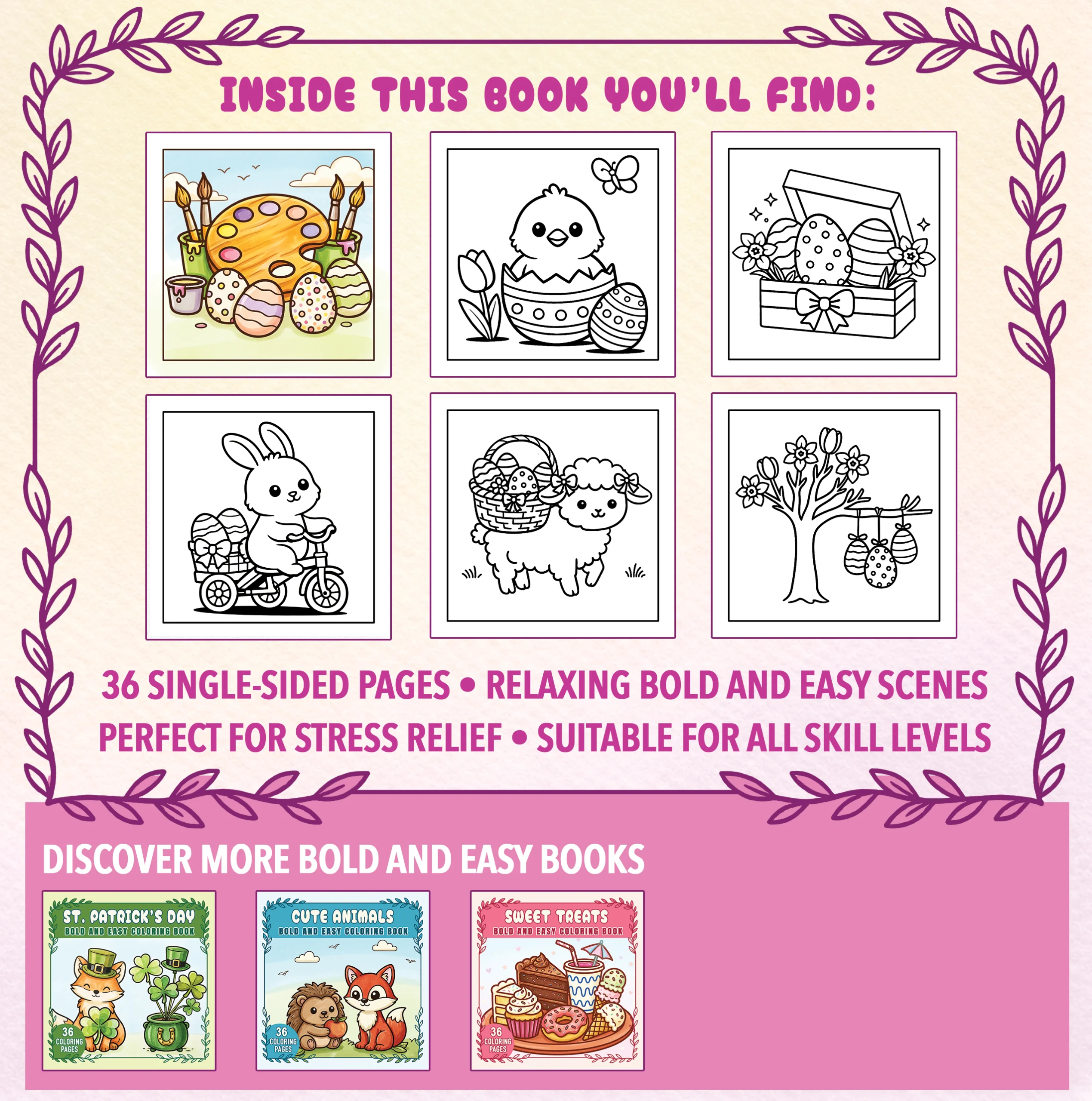 Easter Bold and Easy Coloring Pages