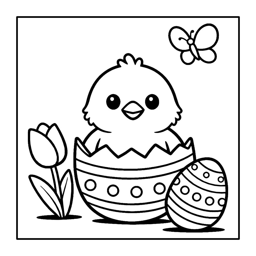 Easter Bold and Easy Coloring Pages