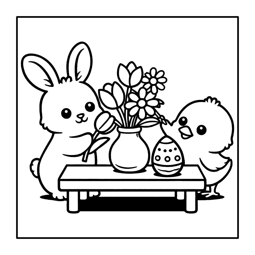 Easter Bold and Easy Coloring Pages