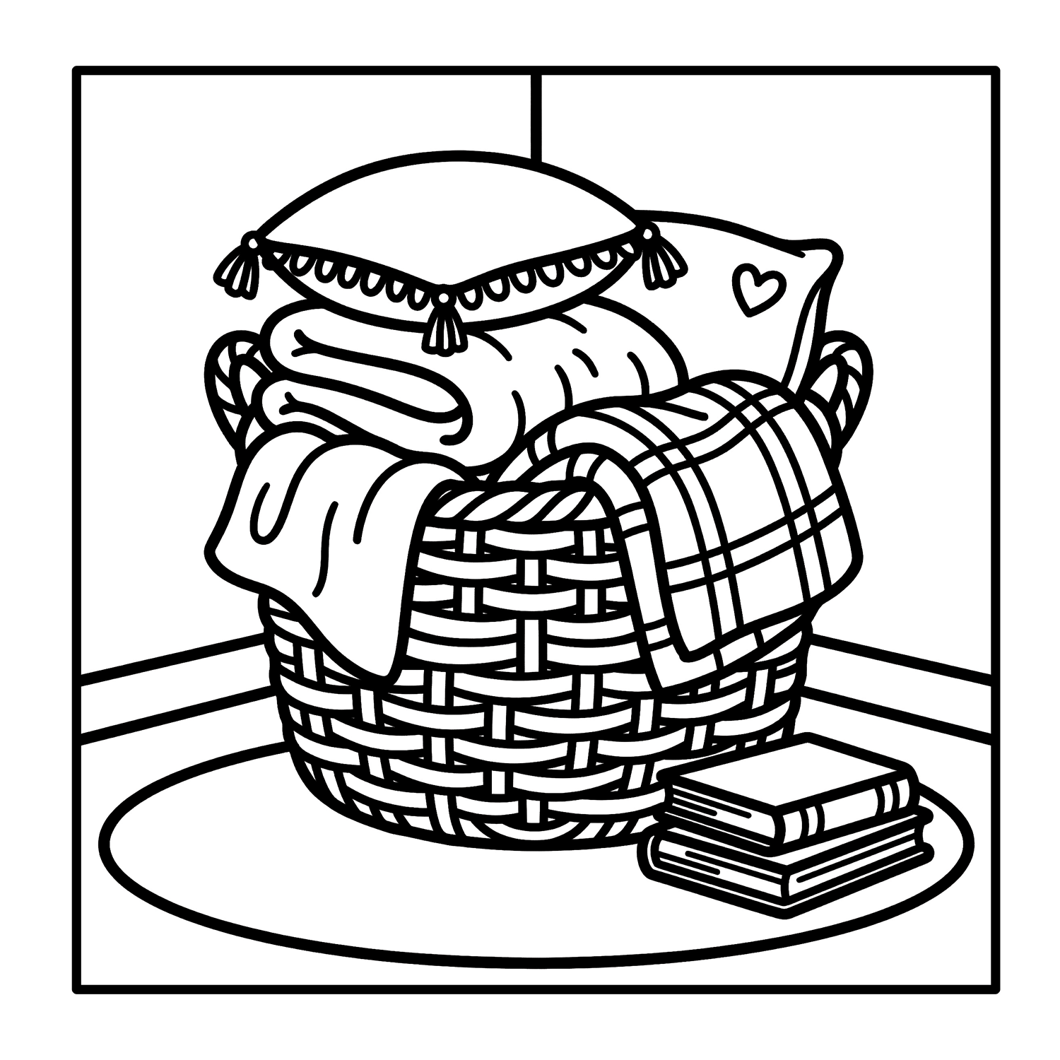 Cozy Corners — Bold and Easy Coloring Pages