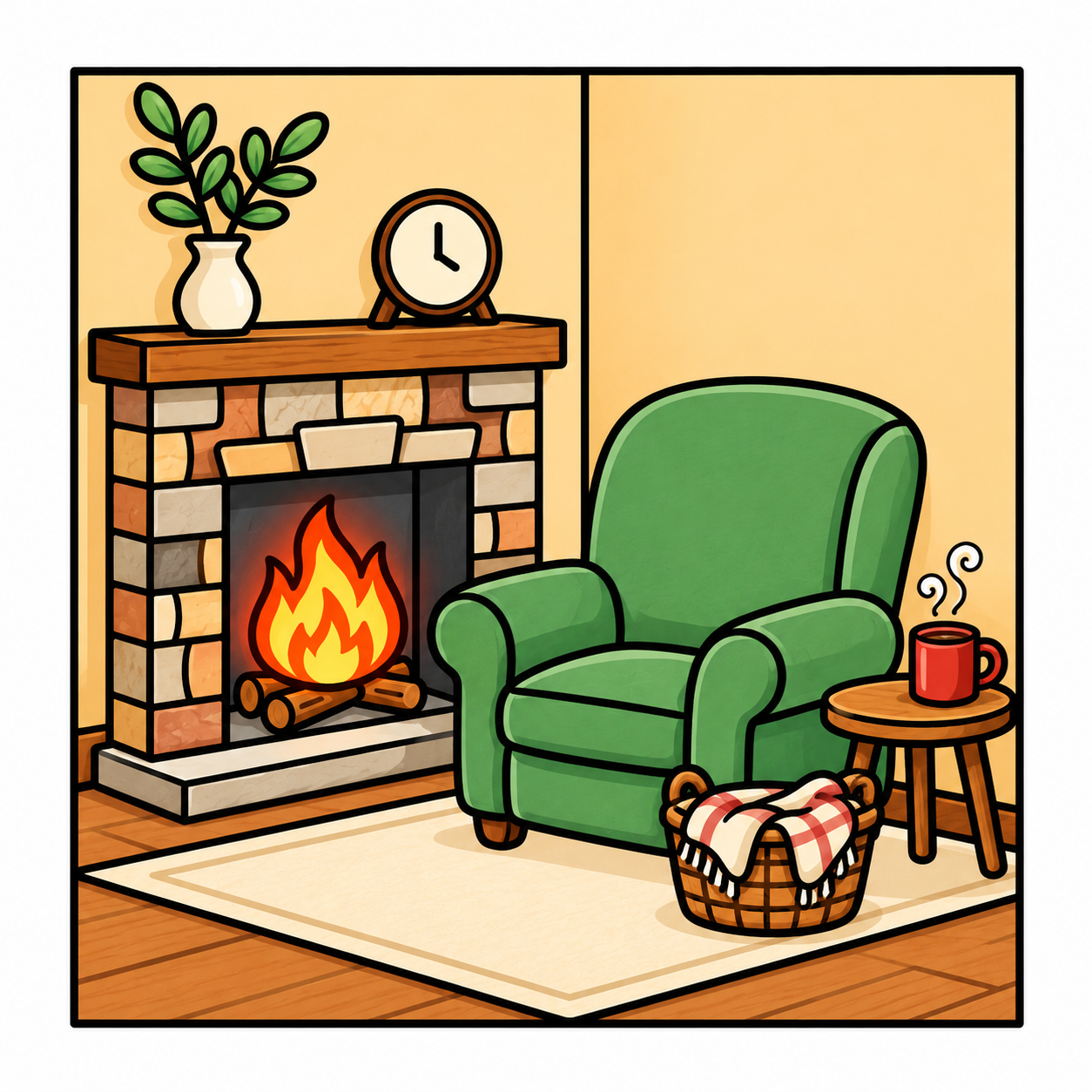 Cozy Corners — Bold and Easy Coloring Pages