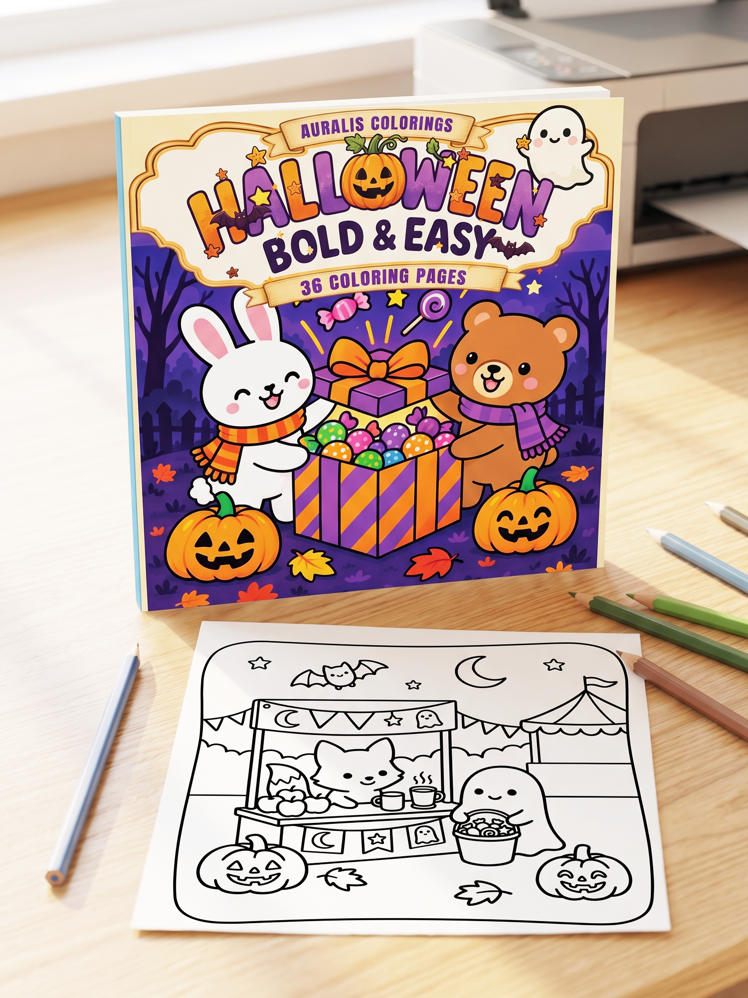 Halloween Bold & Easy Coloring Pages