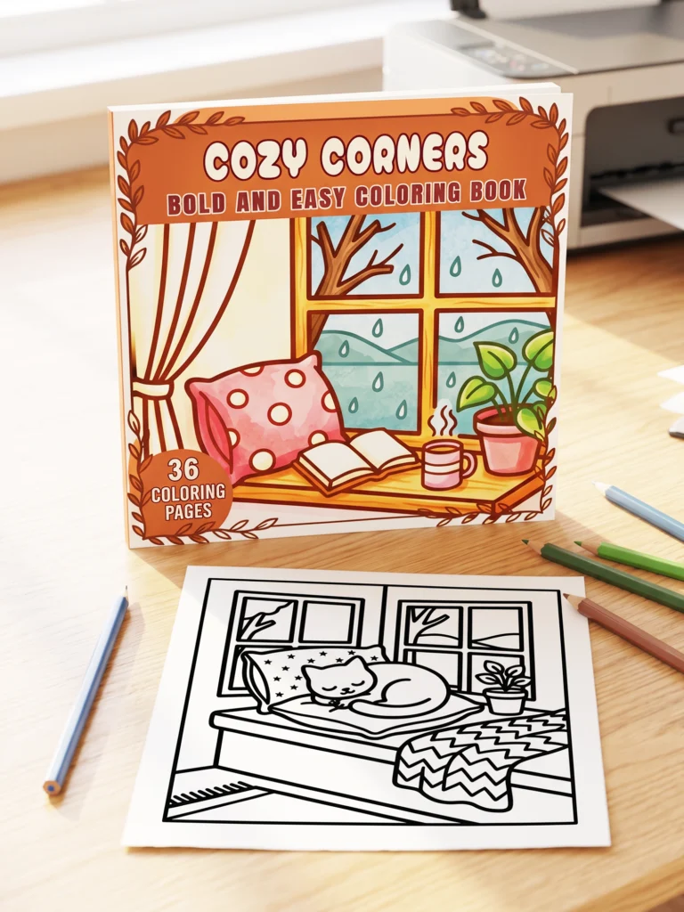 Cozy Corners — Bold and Easy Coloring Pages