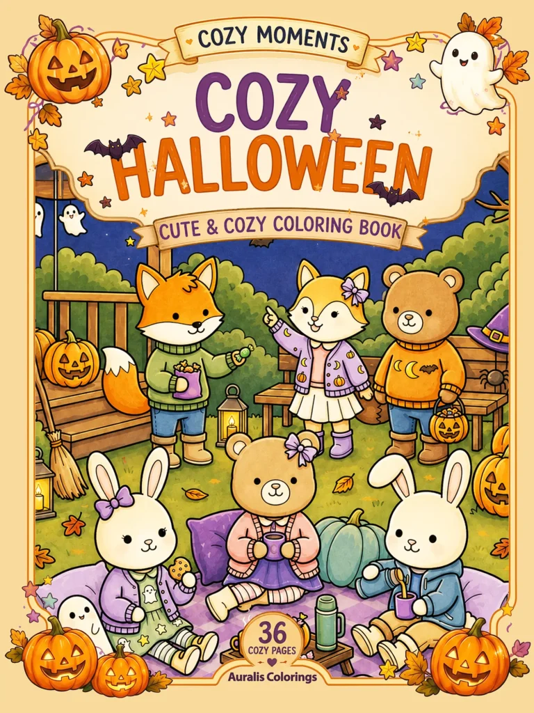 Cozy Moments Halloween coloring pages