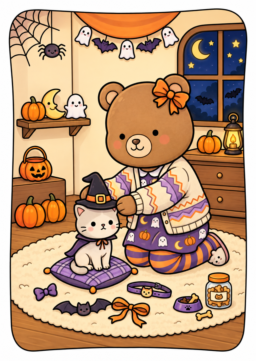 Halloween Cozy Moments Coloring Pages