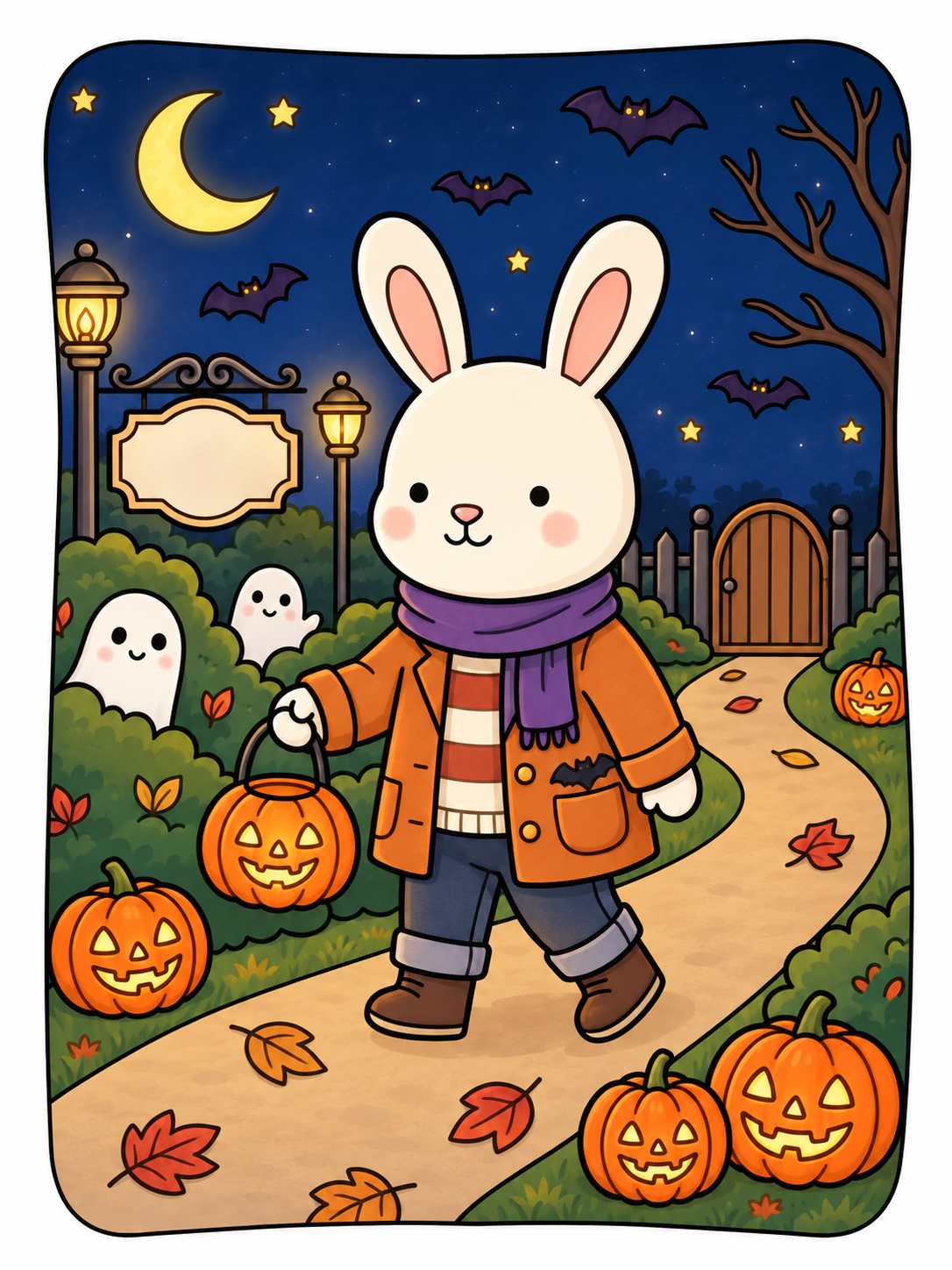 Halloween Cozy Moments Coloring Pages