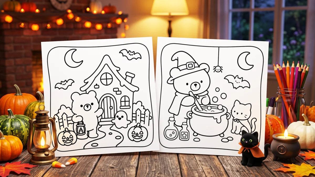 Free Bold & Easy Halloween Coloring Pages