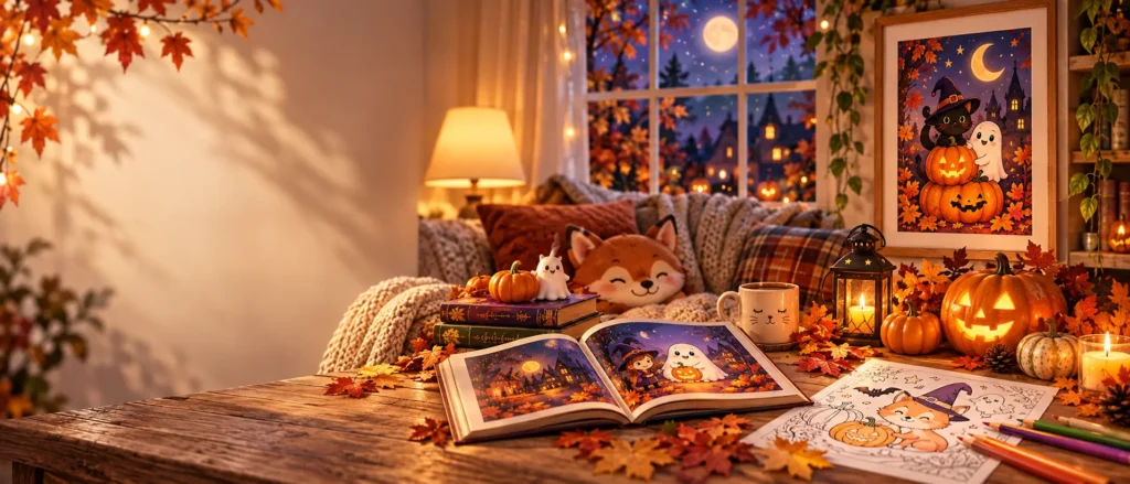 Seasonal Halloween printables and coloring books from The Auralis Books