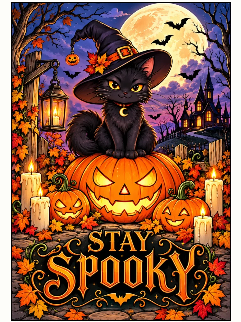 Pumpkin Moon Magic – “Stay Spooky” in Full Color.